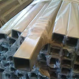 Exported Stainless Steel Pipes Glass Railings Shopping Malls Large Quantity Inexpensive Square Shape BA Welding Included